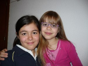 My niece Anika with one of her good friends and schoolmates in Mexico