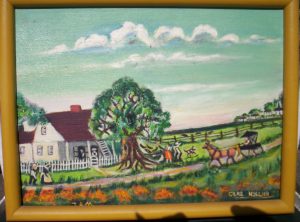 My great grandmother painted glimpses of Cajun life -- this is one of those.