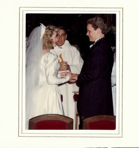 Michelle and I say our vows.