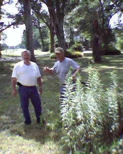Two of my maternal uncles working that same father's Day work day at Kisinoaks.