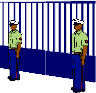 US Marines guard many embassies where our diplomats seek peace with security around the world.