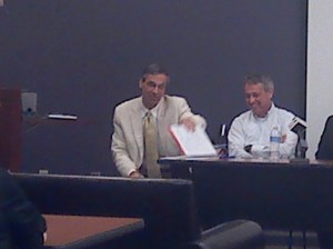 Louisiana State Senator Fred Mills leafs through the budget...